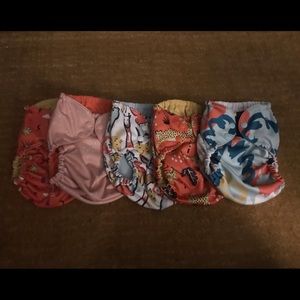 Esembly Diaper Covers - Size 2 - 5 pack (orange themed)